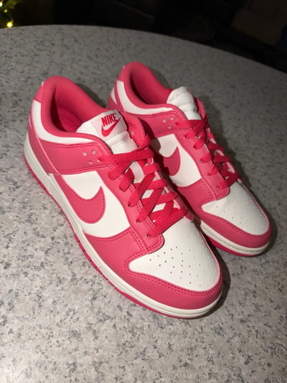Nike Dunks in Hot Pink and White